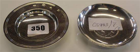 2 small silver dishes